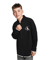 Calvin Klein Boys' 8-20 Long-Sleeve Bomber Sweatshirt