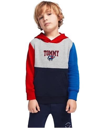Tommy Hilfiger Boys' 2T-7 Mascot Block Long-Sleeve Hoodie