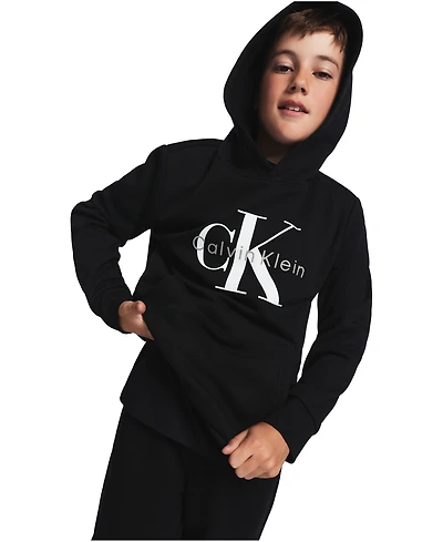 Calvin Klein Boys' 8-20 Long-Sleeve Hooded Sweatshirt