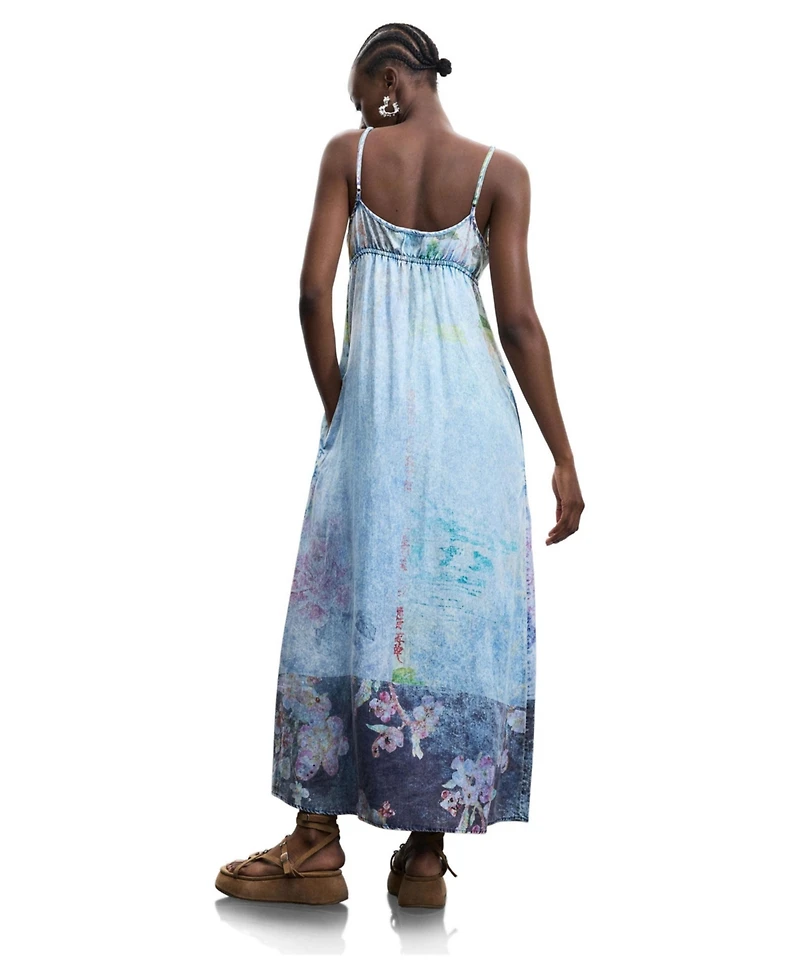 Desigual Women's Long Denim Strappy Dress