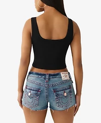 True Religion Women's Crystal Handkerchief Tank Top
