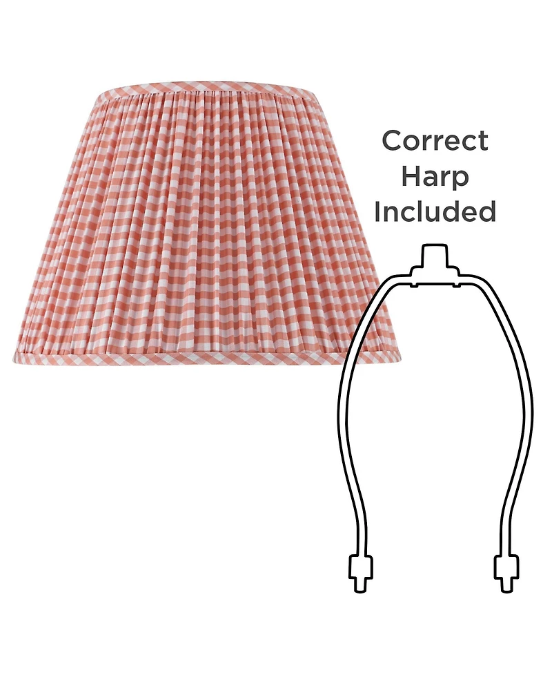 Springcrest Gingham Plaid Pleated Cotton Empire Shade (9x16x11)