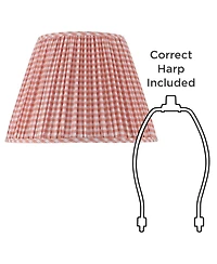 Springcrest Gingham Plaid Pleated Cotton Empire Shade (9x16x11)
