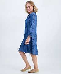 Style & Co Petite Floral-Print Popover Dress, Macy's Exclusive