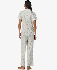 Lauren Ralph Women's Short-Sleeve Shirt & Pants, 2-Piece Pajama Set