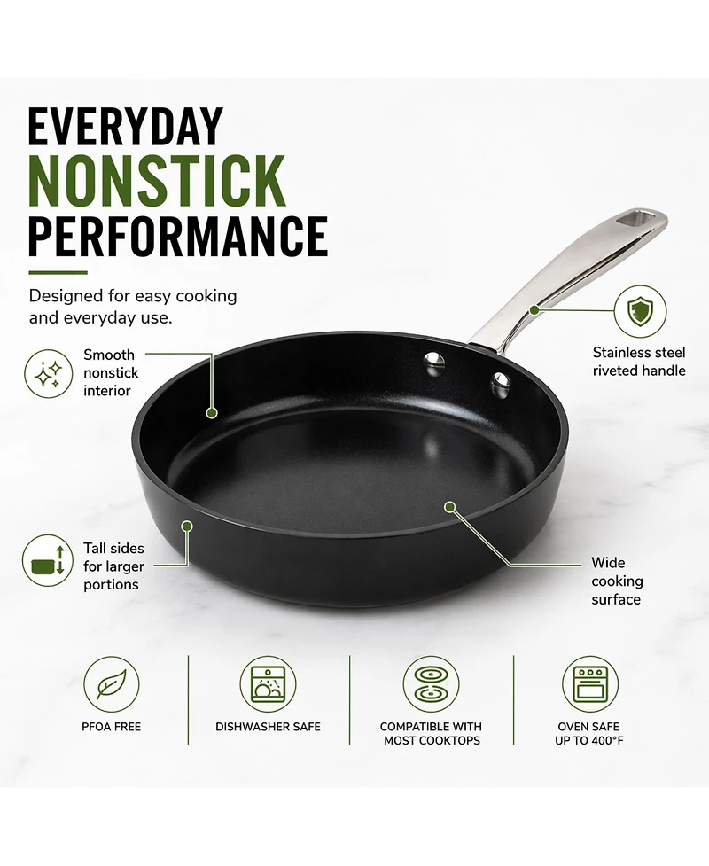 Alva Maestro 3pc Premium Ceramic Nonstick Frying Pan Set (8", 9.5", 11" Pans)