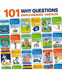 Quokka 101 Why Flash Cards for Kids Ages 4-8 - Educational Card Game with Simple Explanations and Fun Facts About Science, Nature and Space