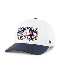 '47 Brand Men's White/Navy Minnesota Twins Americana Eagle Hitch Adjustable Hat