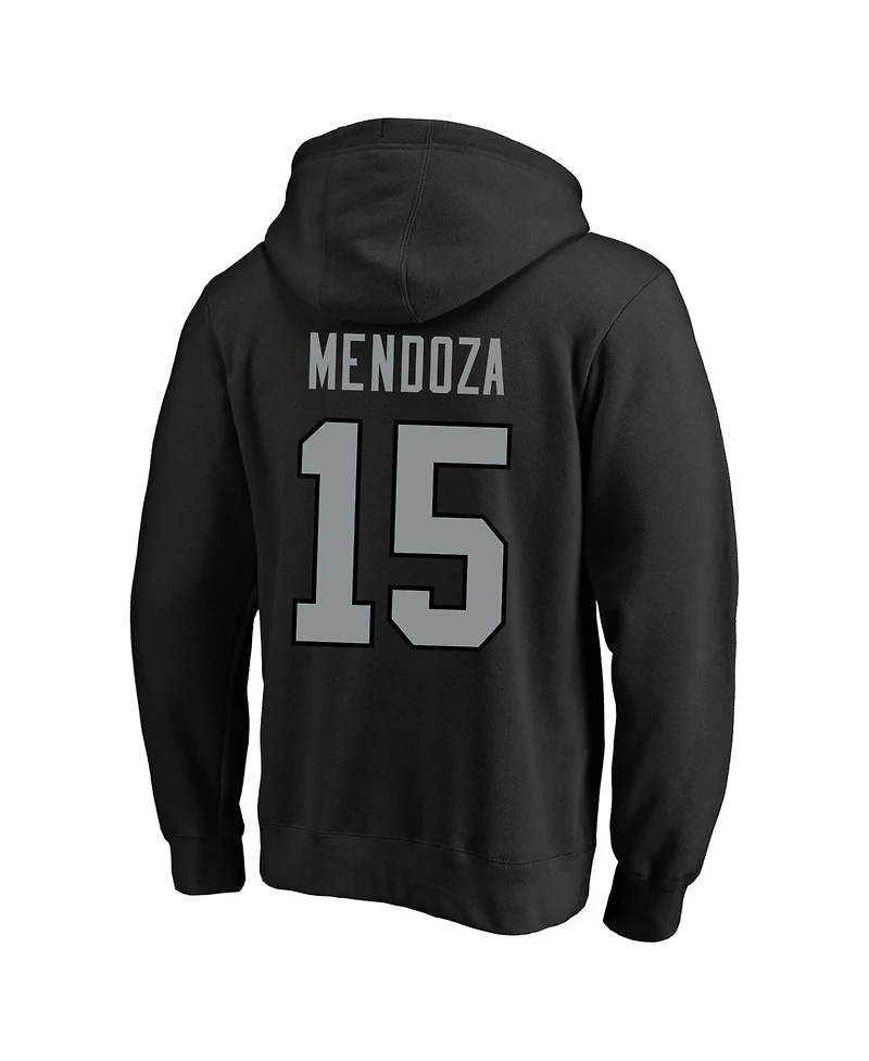 Fanatics Men's Fernando Mendoza Black Las Vegas Raiders Big & Tall Name Number Fleece Hoodie