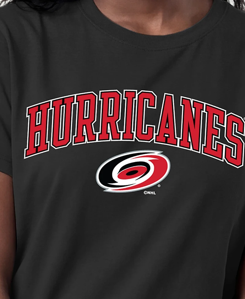 Champion Women's Black Carolina Hurricanes Arch Mascot Logo T-Shirt
