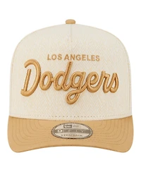 New Era Men's Cream Los Angeles Dodgers Herringbone 9FIFTY A-Frame Snapback Hat