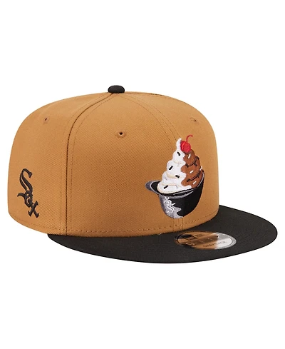 New Era Men's Khaki/Black Chicago White Sox Ice Cream 9FIFTY Snapback Hat