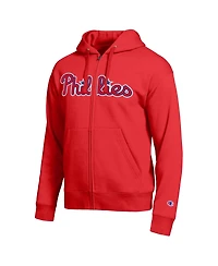 Champion Men's Philadelphia Phillies Red All-Star Wordmark Full-Zip Hoodie