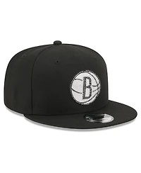 New Era Men's Black Brooklyn Nets 2026 Nba Draft Crystal 9FIFTY Snapback Hat