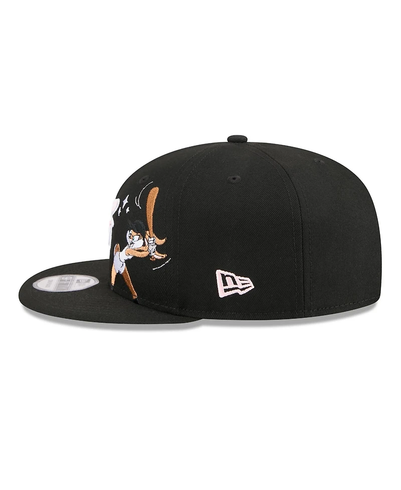 New Era Men's Black Baltimore Orioles Looney Tunes Lola Bunny 9FIFTY Snapback Hat