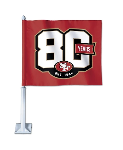 Wincraft San Francisco 49ers 80th Anniversary Double-Sided Car Flag