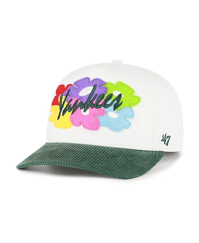 '47 Brand Men's White/Green New York Yankees Flora Gallery Hitch Adjustable Hat