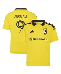Adidas Big Boys and Girls Wessam Abou Ali Yellow Columbus Crew 2026 The Crafted for Excellence Kit Replica Jersey