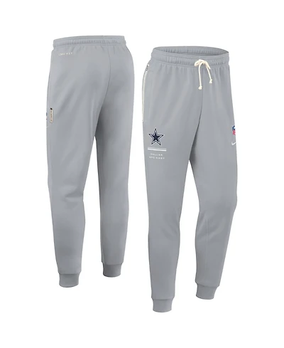 Nike Men's Gray Dallas Cowboys Sideline Standard Issue Dri-fit Taper Pants