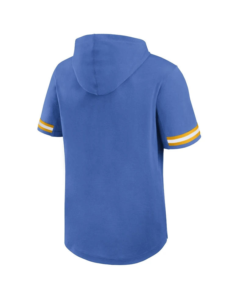 Fanatics Men's Powder Blue Los Angeles Chargers Optimal Play Short Sleeve Hooded T-Shirt