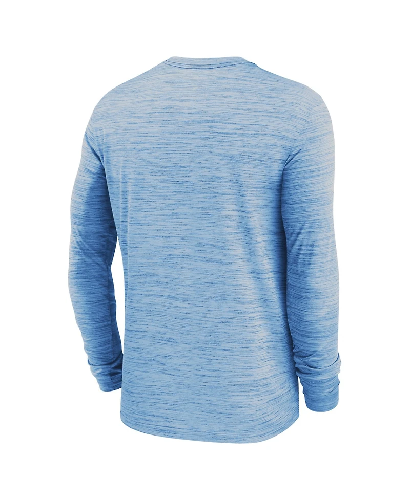 Nike Men's Light Blue Tennessee Titans Sideline Offensive Transition Velocity Dri-fit Long Sleeve T-Shirt