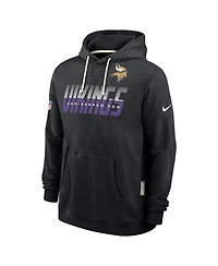 Nike Men's Black Minnesota Vikings Sideline Standard Issue Dri-fit Hoodie