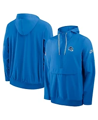 Nike Men's Blue Detroit Lions Alt Anorak Half-Zip Hooded Jacket