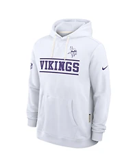 Nike Men's White Minnesota Vikings Alt Sideline Standard Issue Dri-fit Hoodie