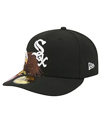 New Era Men's Black Chicago White Sox Americana Bald Eagle Pre-Curved 59FIFTY Fitted Hat