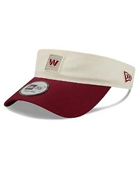 New Era Men's Cream/Burgundy Washington Commanders 2026 Nfl Training Camp Adjustable Visor Hat