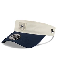 New Era Men's Cream/Navy Dallas Cowboys 2026 Nfl Training Camp Adjustable Visor Hat