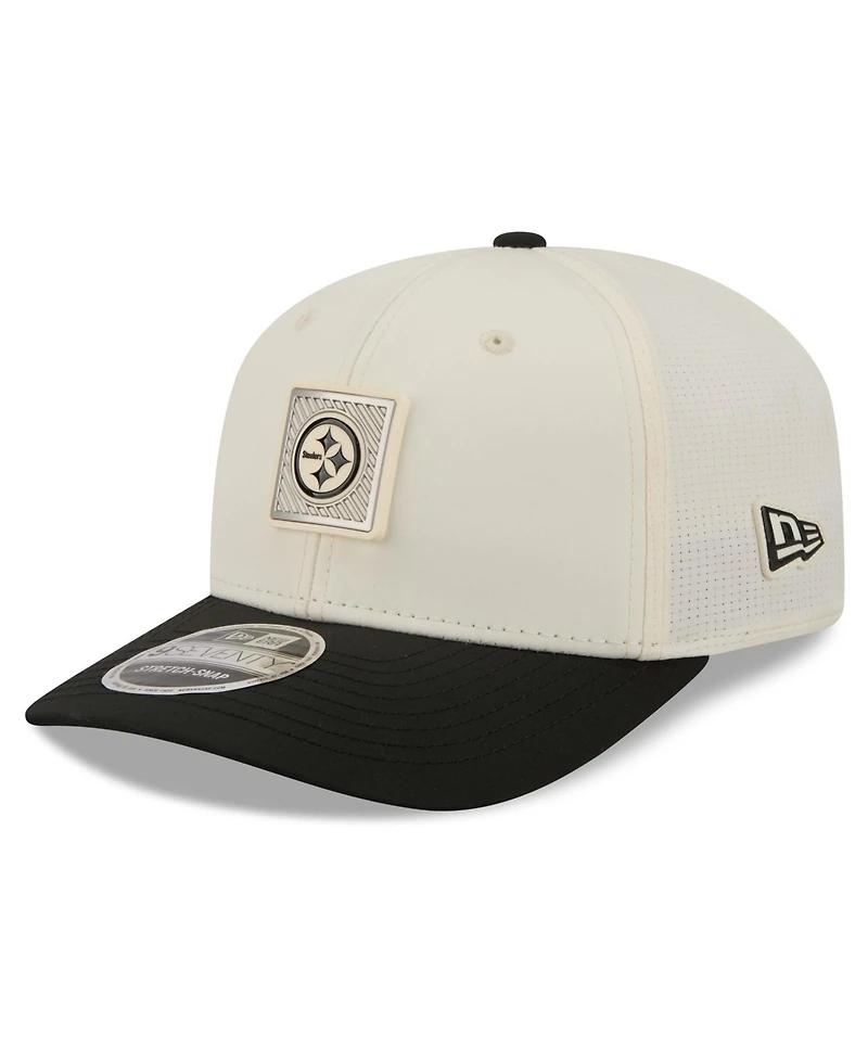 New Era Men's Cream/Black Pittsburgh Steelers 2026 Nfl Training Camp 9SEVENTY Adjustable Hat
