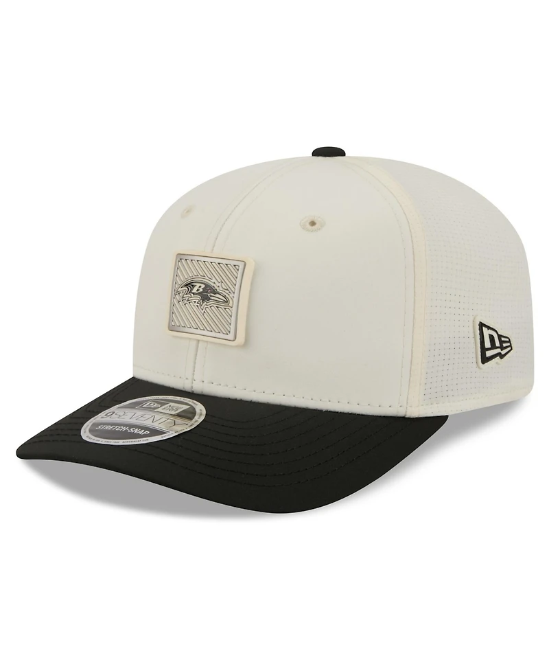 New Era Men's Cream/Black Baltimore Ravens 2026 Nfl Training Camp 9SEVENTY Adjustable Hat