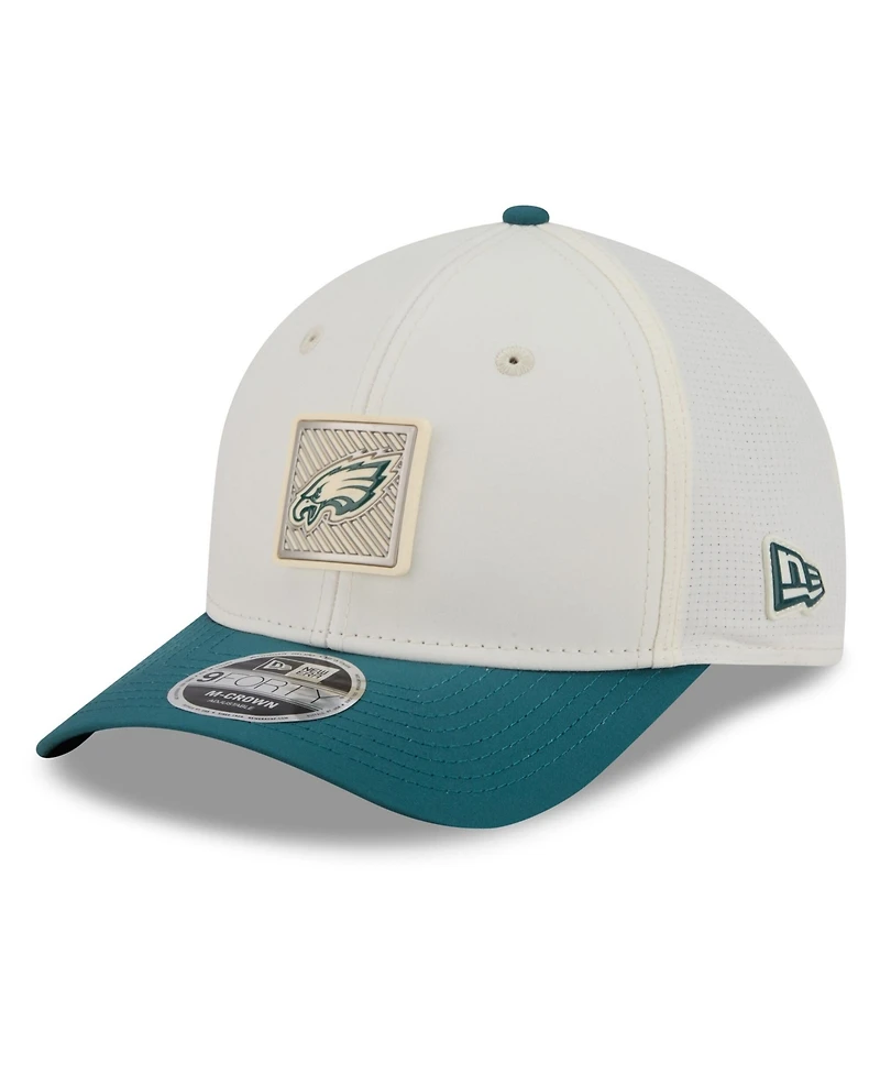 New Era Men's Cream/Midnight Green Philadelphia Eagles 2026 Nfl Training Camp 9FORTY Adjustable Hat