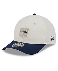 New Era Men's Cream/Navy New England Patriots 2026 Nfl Training Camp 9FORTY Adjustable Hat