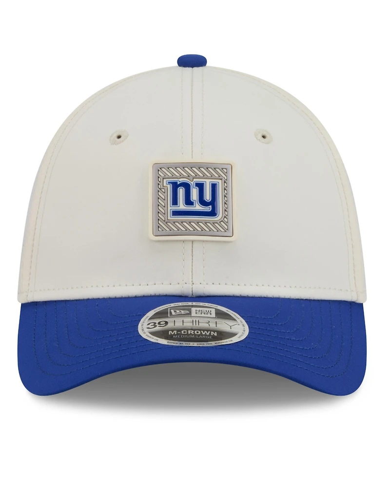 New Era Men's Cream/Royal York Giants 2026 Nfl Training Camp 39THIRTY Flex Hat