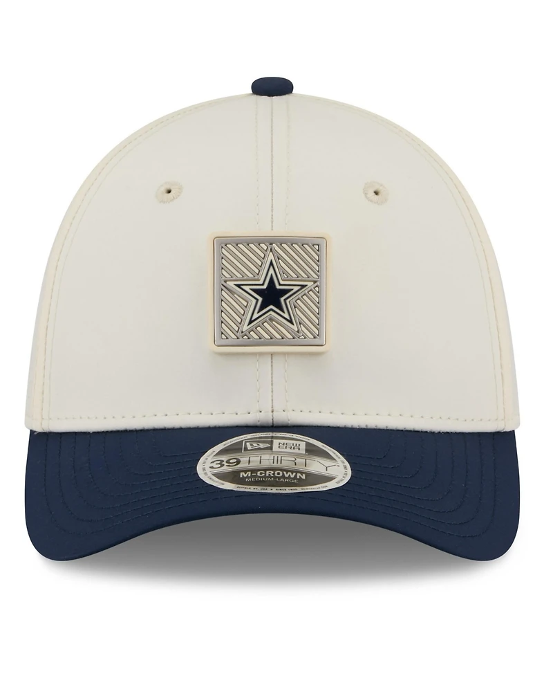 New Era Men's Cream/Navy Dallas Cowboys 2026 Nfl Training Camp 39THIRTY Flex Hat