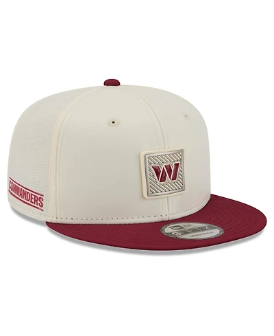 New Era Men's Cream/Burgundy Washington Commanders 2026 Nfl Training Camp 9FIFTY Snapback Hat