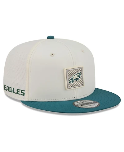 New Era Men's Cream/Midnight Green Philadelphia Eagles 2026 Nfl Training Camp 9FIFTY Snapback Hat