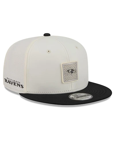 New Era Men's Cream/Black Baltimore Ravens 2026 Nfl Training Camp 9FIFTY Snapback Hat