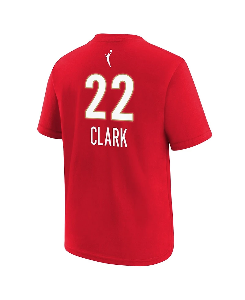 Nike Big Boys and Girls Caitlin Clark Red Indiana Fever Rebel Edition Name & Number T-Shirt
