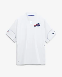 Nike Men's White Buffalo Bills Sideline Short Sleeve Quarter-Zip Coaches Jacket