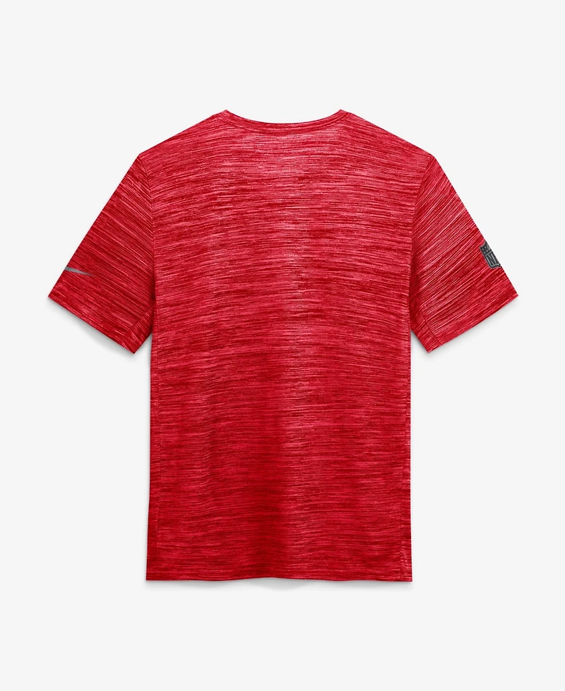 Nike Men's Red Kansas City Chiefs Sideline Double Covered Dri-fit Velocity T-Shirt