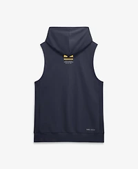 Jordan Men's Navy Michigan Wolverines 2026 Sideline Sleeveless Dri-fit Hoodie