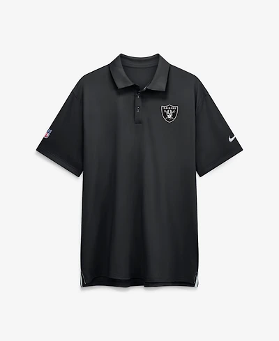 Nike Men's Black Las Vegas Raiders Sideline Tour Dri-fit Polo Shirt