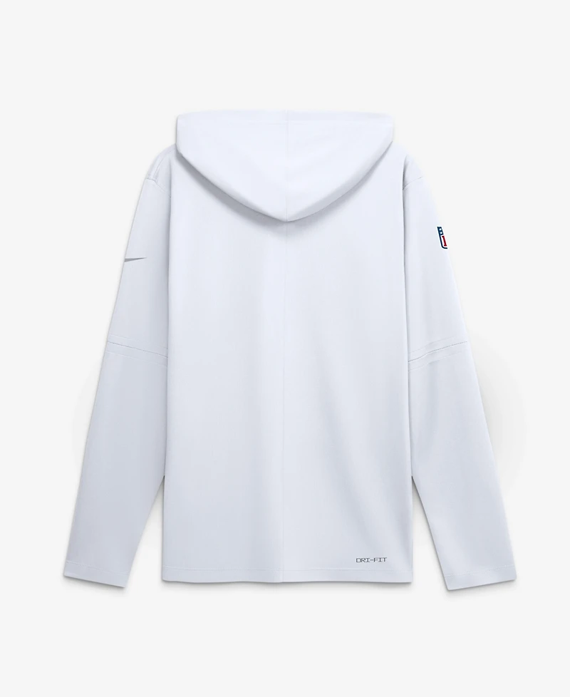 Nike Men's White Cincinnati Bengals Sideline Dri-fit Long Sleeve Hooded T-Shirt