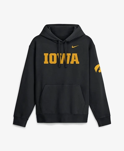 Nike Men's Black Iowa Hawkeyes 2026 Sideline Club Fleece Hoodie