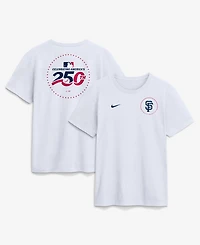 Nike Men's White San Francisco Giants Celebrating America's 250th Logo T-Shirt