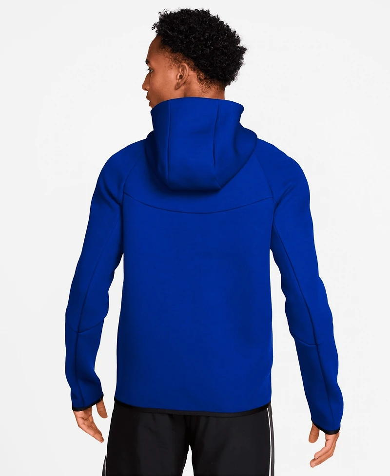 Nike Men's Royal Paris Saint-Germain Tech Fleece Windrunner Raglan Full-Zip Hoodie