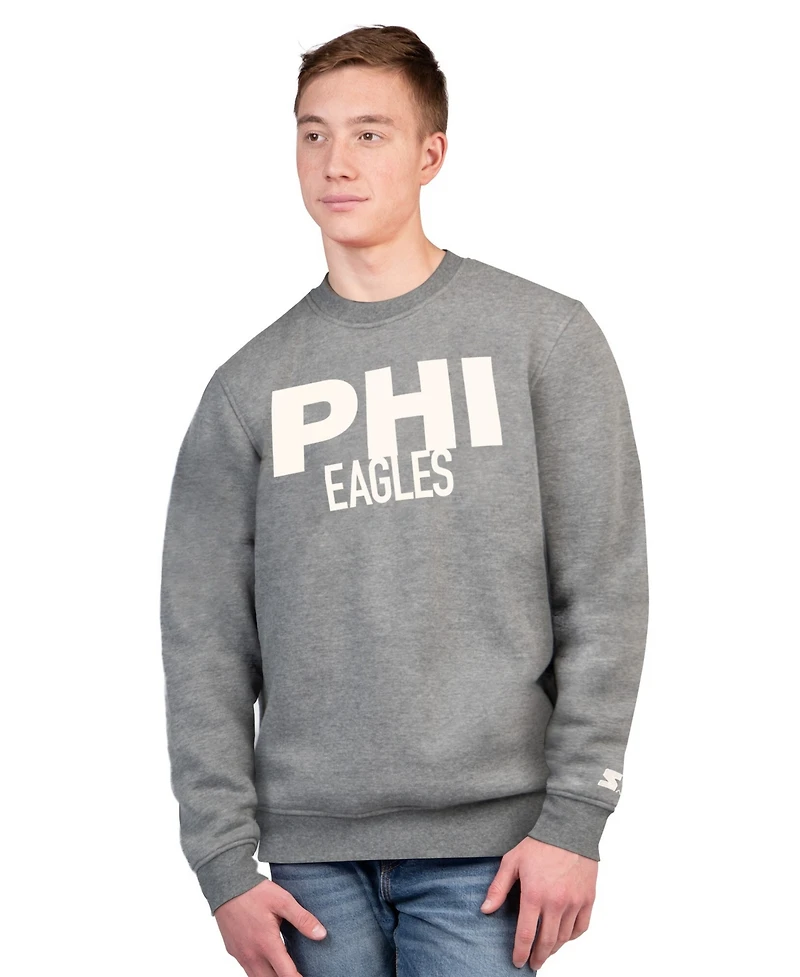 Starter Men's Charcoal Philadelphia Eagles Assist Sweatshirt